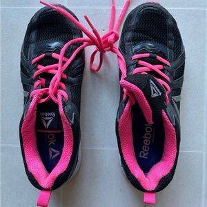 Women’s Reebok Black and Pink Athletic Sneakers